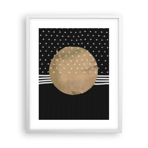 Plagát v bielom ráme - Kompozícia: vlajka galaxie - 40x50 cm