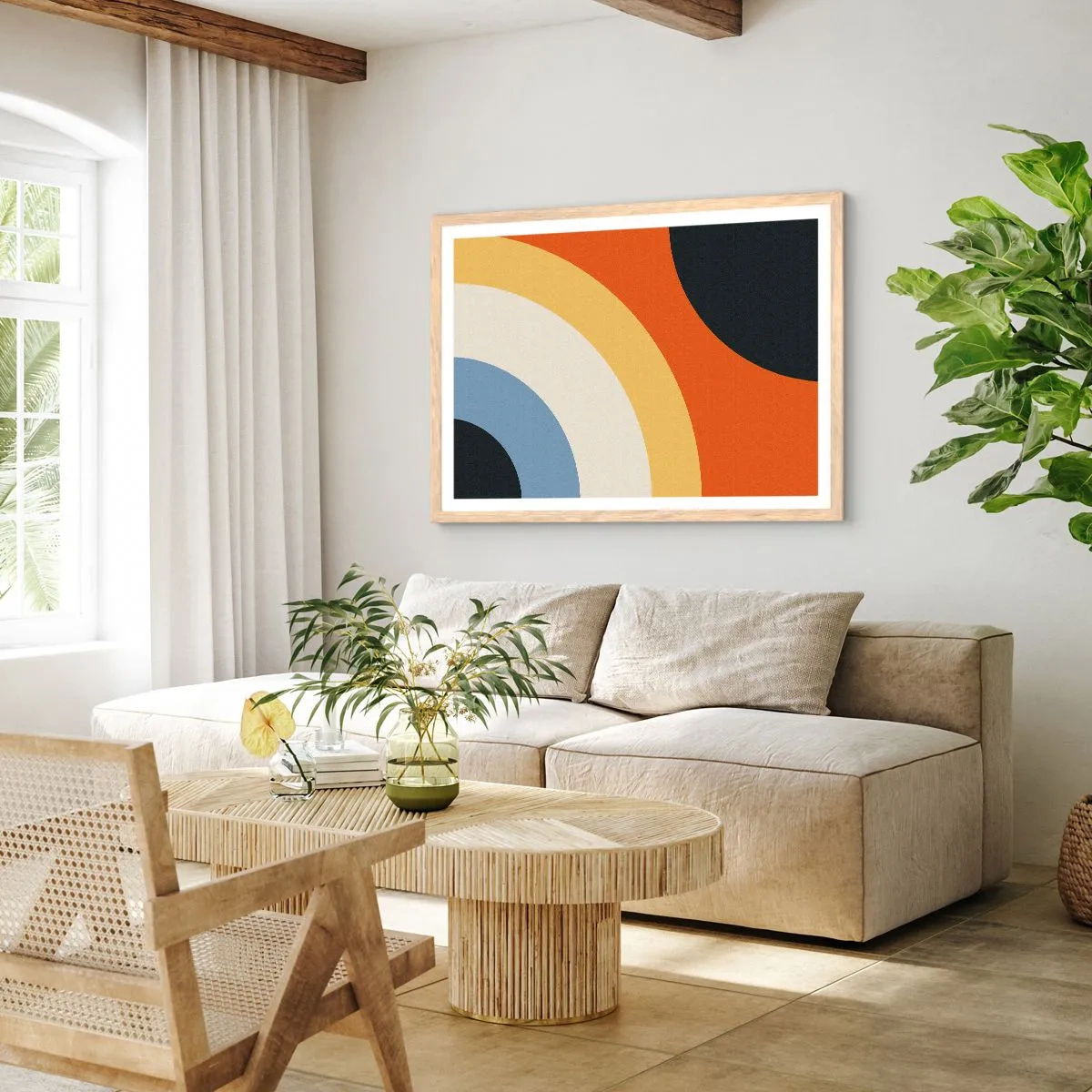 Plagát v ráme zo svetlého duba - K sebe samému - 100x70 cm