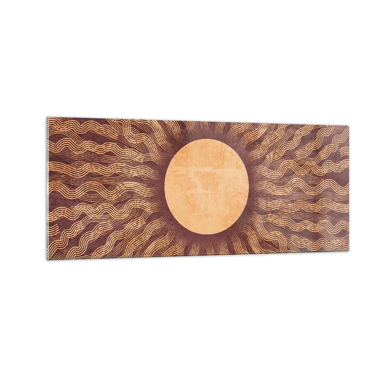 Obraz na skle - Ikona slnka - 100x40 cm