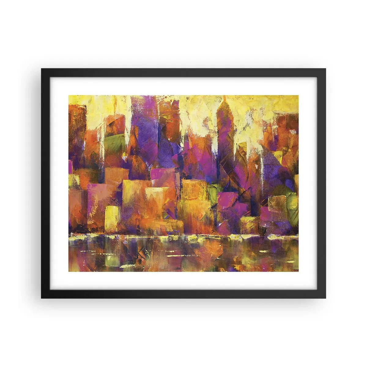 Plagát v čiernom ráme - Metropolitná kompozícia - 50x40 cm