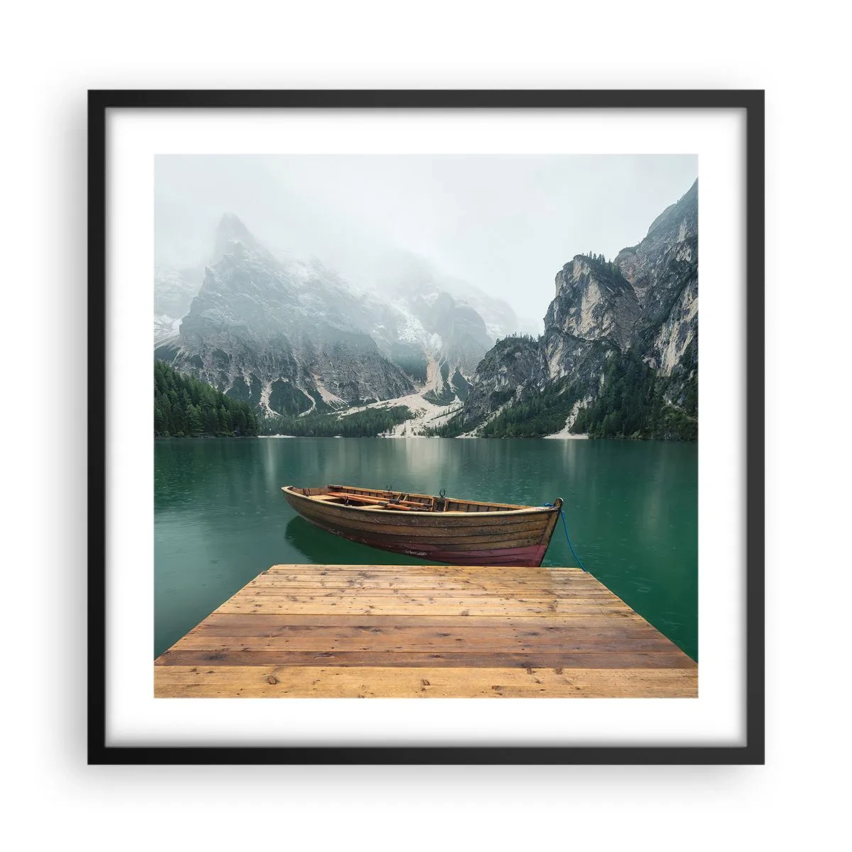 Plagát v čiernom ráme - „Hrdé skaly vpredu“ - 50x50 cm