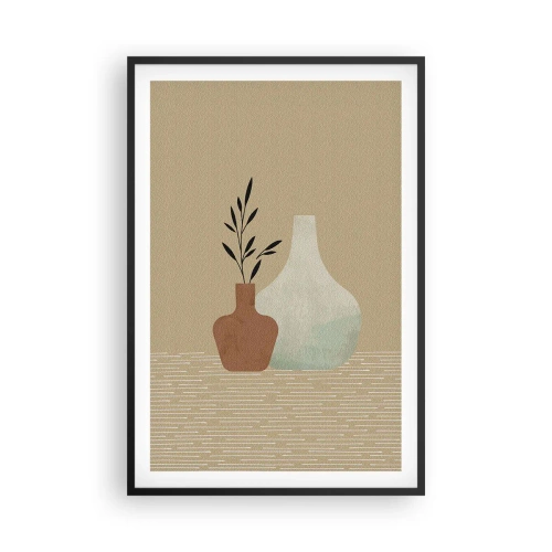 Plagát v čiernom ráme - Váza a jej myšlienka - 61x91 cm