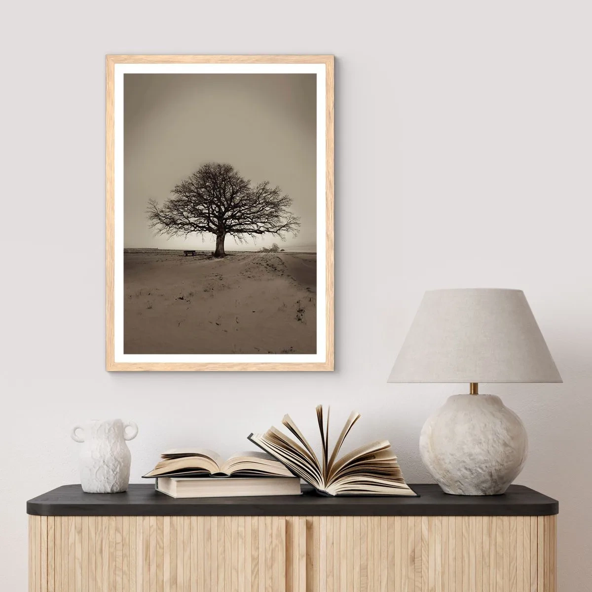 Plagát v ráme zo svetlého duba - Odtiaľ až do večnosti - 70x100 cm