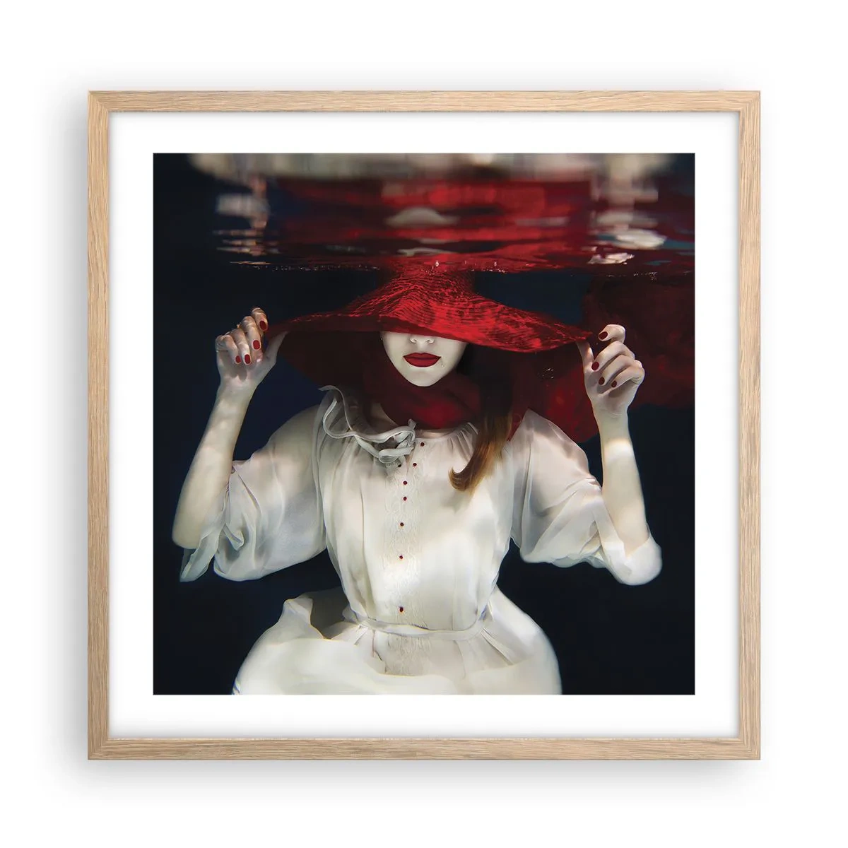 Plagát v ráme zo svetlého duba - Divoženka - 50x50 cm