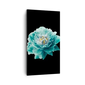 Obraz na plátne - Modré a zlaté okvetné lístky - 45x80 cm