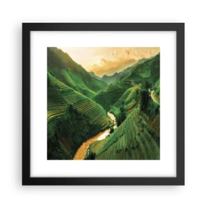Plagát v čiernom ráme - Vietnamské údolie - 30x30 cm