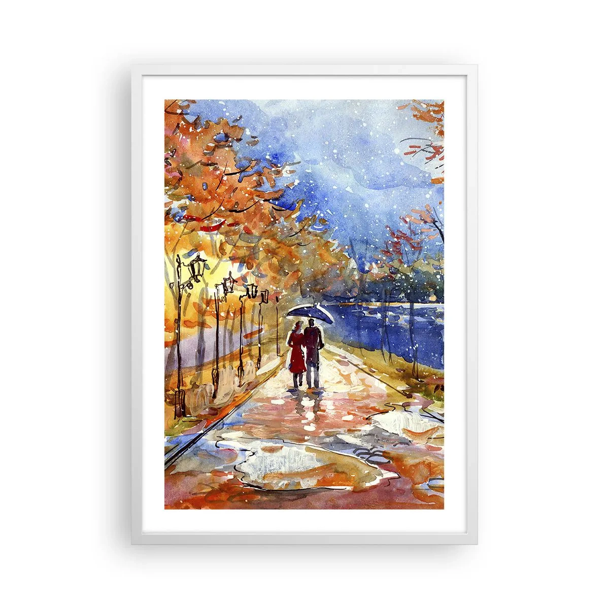 Plagát v bielom ráme - Spoločne k hranici času - 50x70 cm