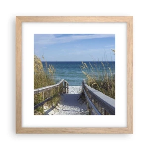 Plagát v ráme zo svetlého duba - Na slnku, vo vetre - 30x30 cm