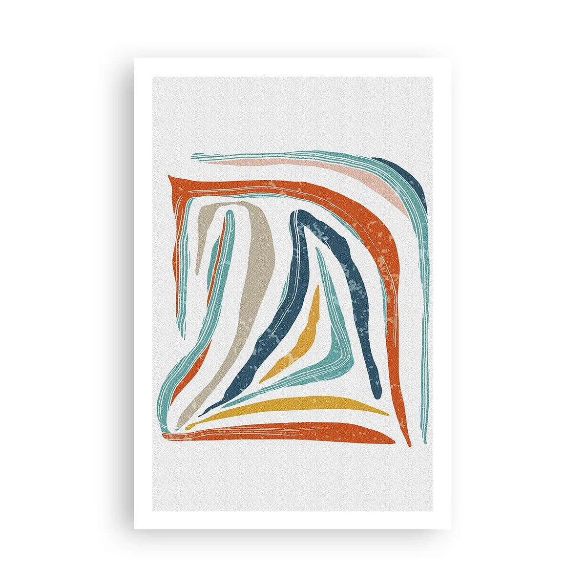 Plagát - Priateľsky usmievavá abstrakcia - 61x91 cm