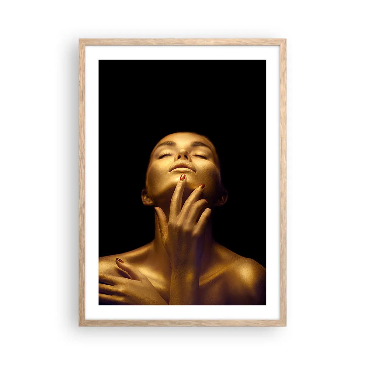 Plagát v ráme zo svetlého duba - Ako zlatý hodváb - 50x70 cm