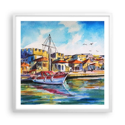 Plagát v bielom ráme - Dúhové popoludnie - 60x60 cm