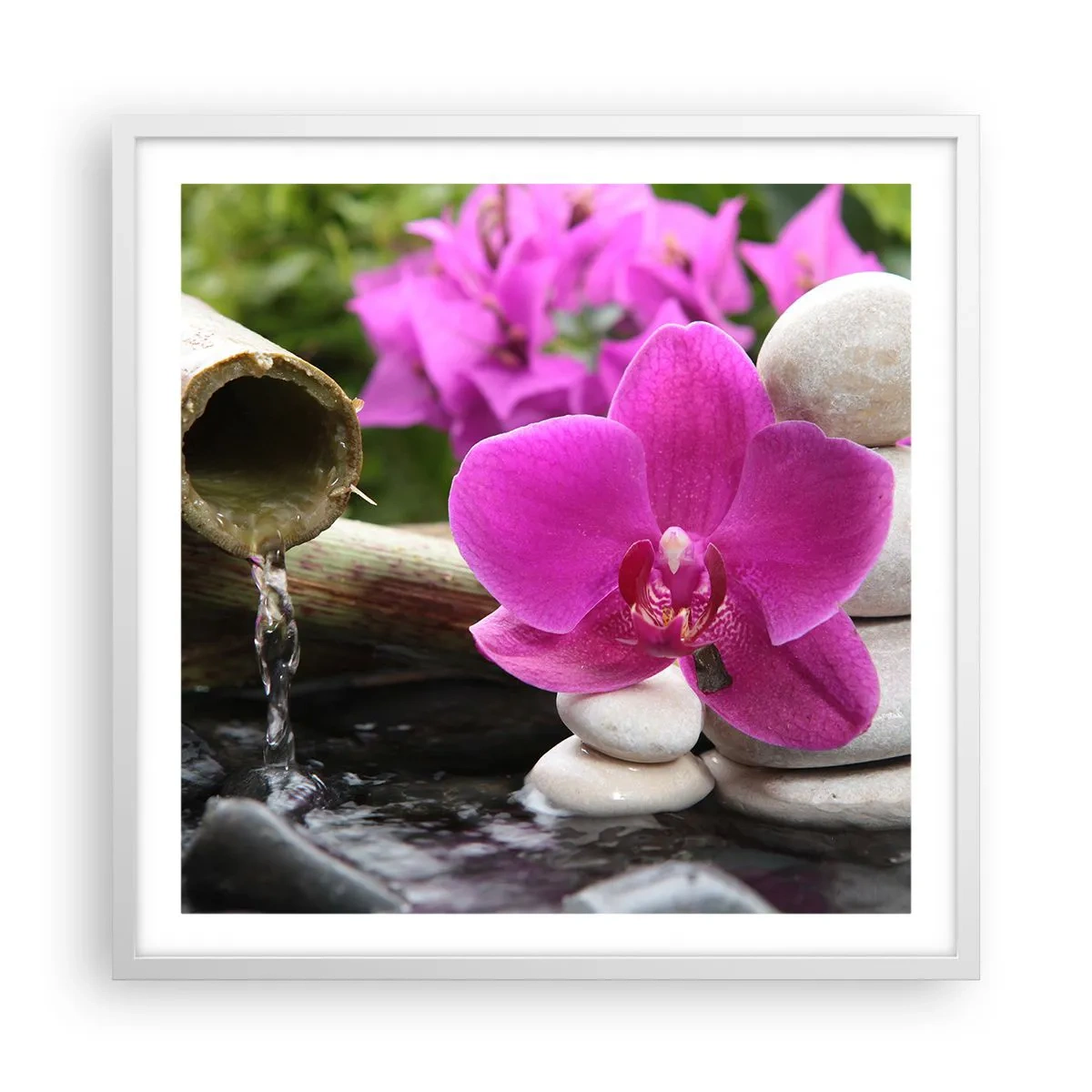 Plagát v bielom ráme - Už odpočívaš - 60x60 cm