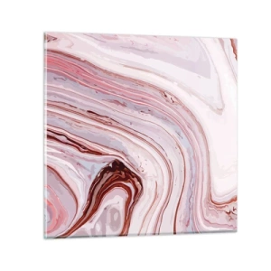 Obraz na skle - Rovno, potom vpravo dole - 70x70 cm