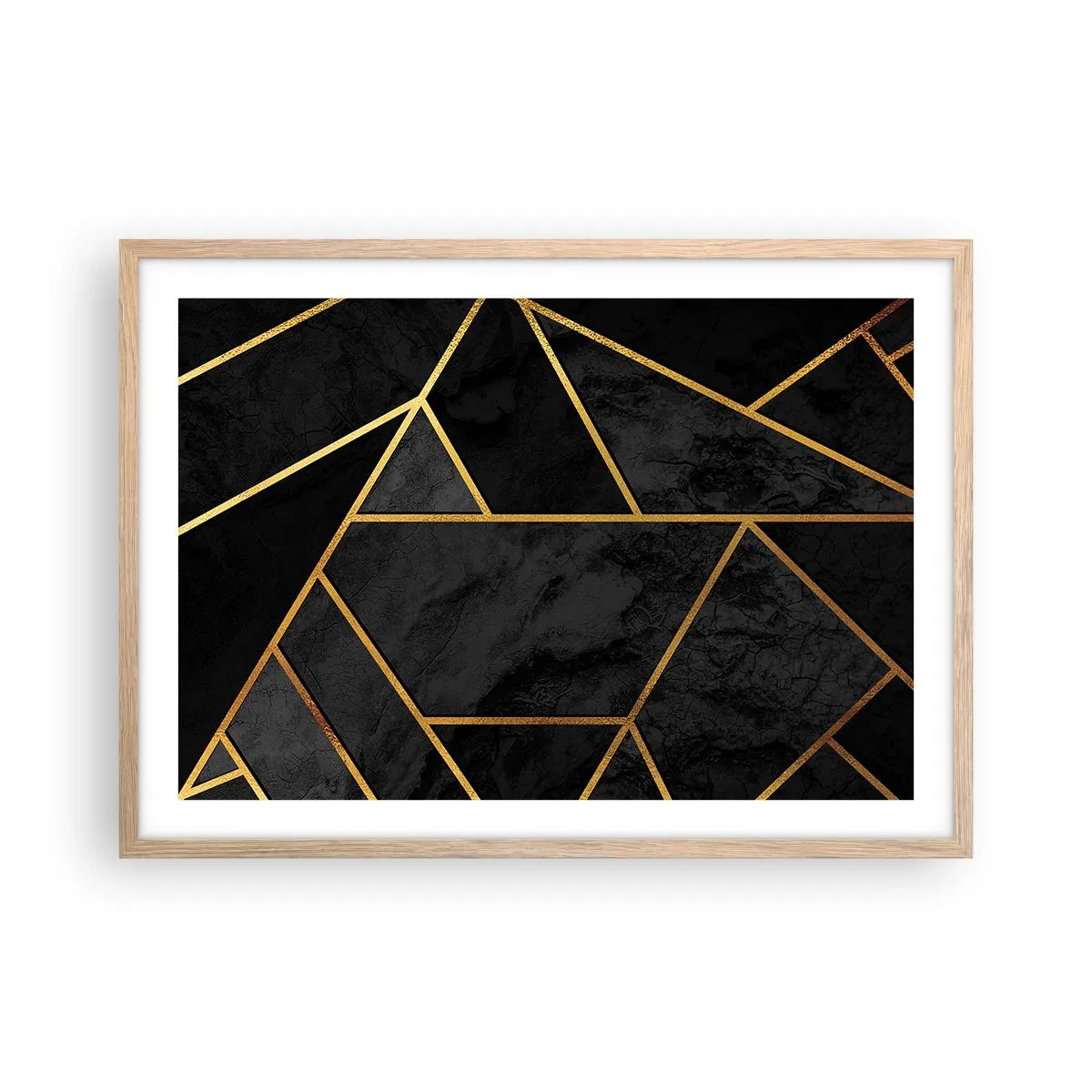 Plagát v ráme zo svetlého duba - Temnota a svetlo - 70x50 cm