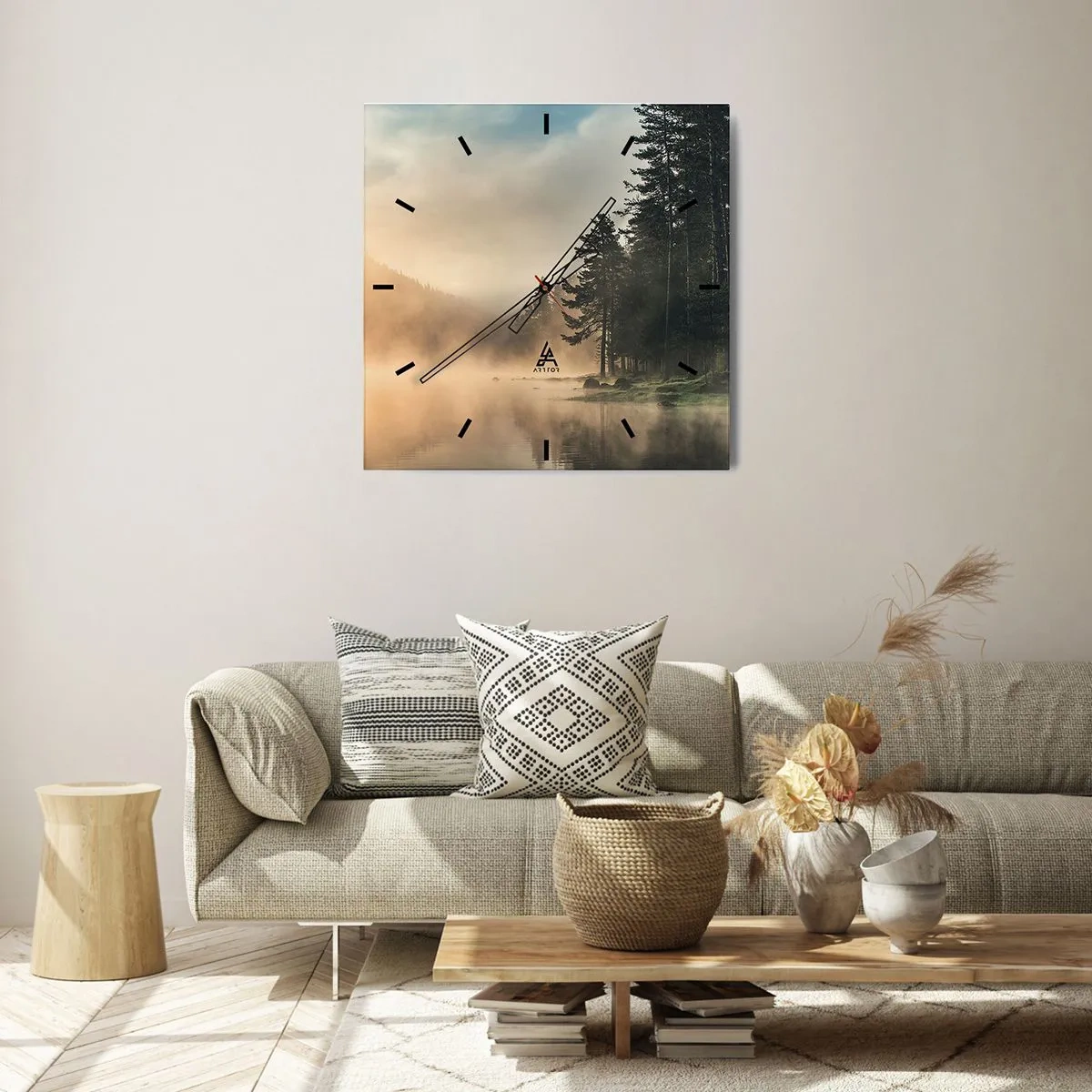 Nástenné hodiny - Zrodenie dňa - 30x30 cm