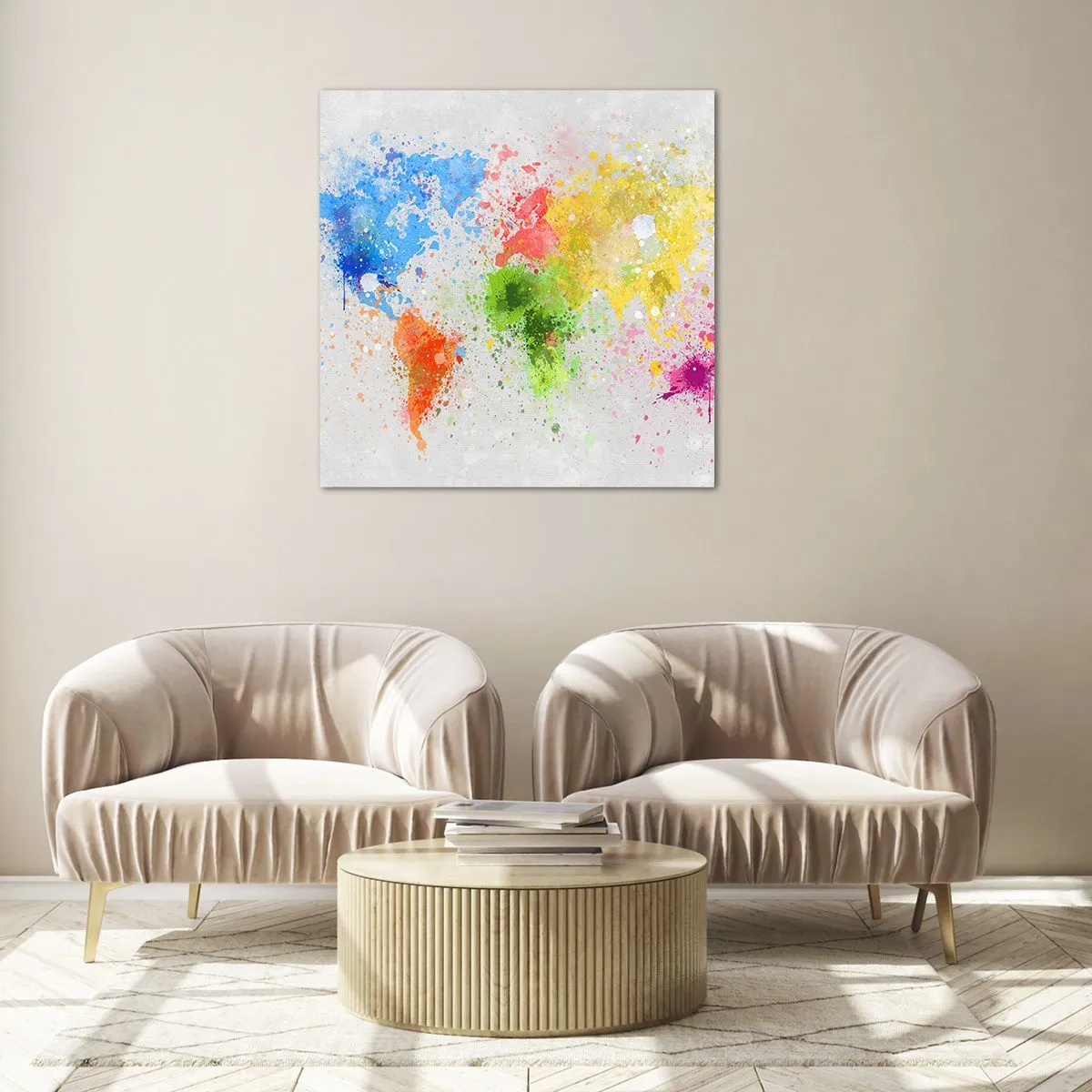 Obraz na skle - Všetky farby sveta - 60x60 cm