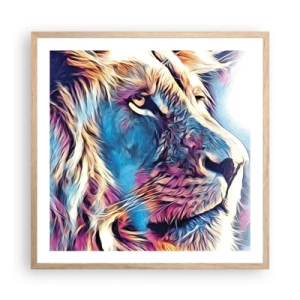 Plagát v ráme zo svetlého duba - Múdrosť prírody - 60x60 cm