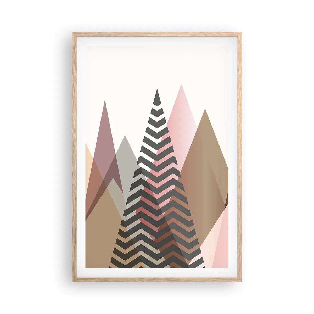 Plagát v ráme zo svetlého duba - Pyramidálny pohľad - 61x91 cm