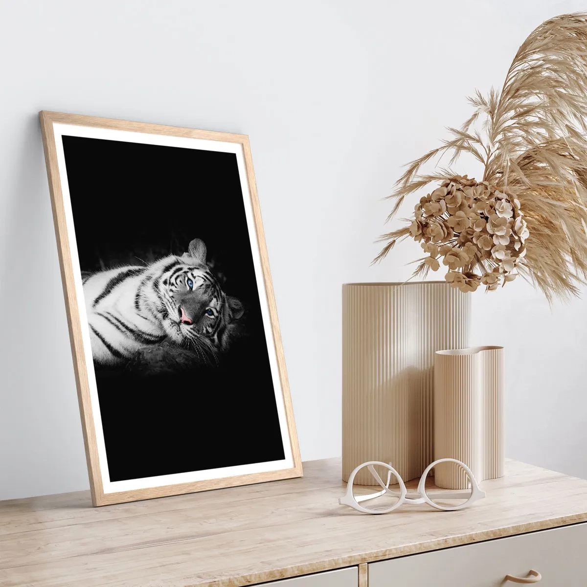 Plagát v ráme zo svetlého duba - Divočina a pokoj - 61x91 cm