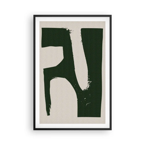 Plagát v čiernom ráme - Zálivy v bielom - 61x91 cm