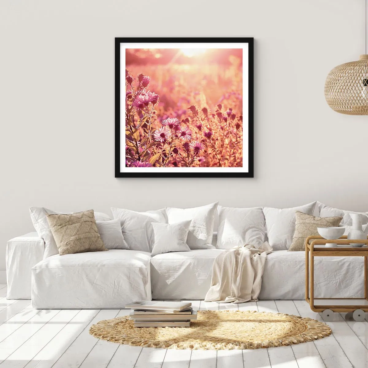 Plagát v čiernom ráme - Než skončí leto - 50x50 cm