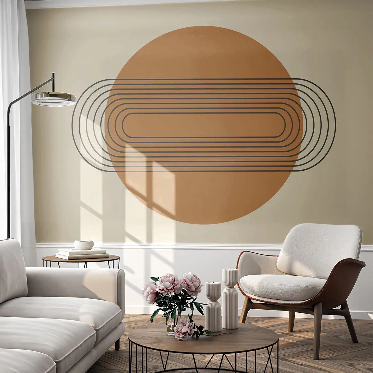 Samolepiaca Fototapeta Deluxe Sticker - Dokonalý plán - Abstrakcia, Grafika, Moderný vzor - 250x175 cm