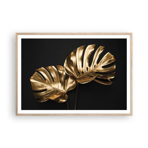 Plagát v ráme zo svetlého duba - Poklady prírody - 100x70 cm