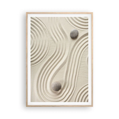 Plagát v ráme zo svetlého duba - Dotyk tepla - 70x100 cm