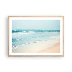 Plagát v ráme zo svetlého duba - Teplo a hluk - 70x50 cm