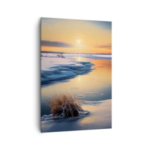 Obraz na plátne - Zimný západ slnka - 70x100 cm
