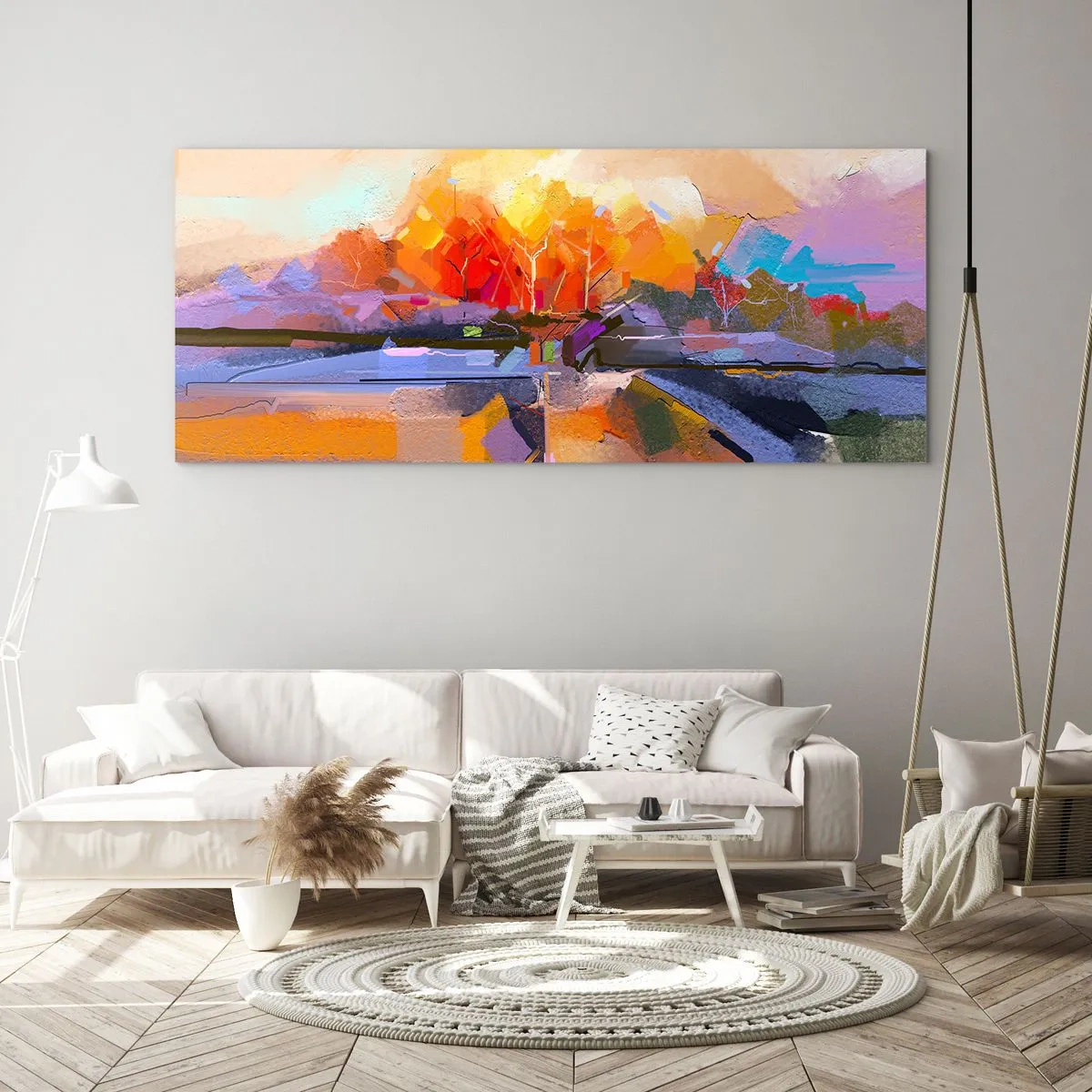 Obraz na skle - A bola jeseň - 100x40 cm