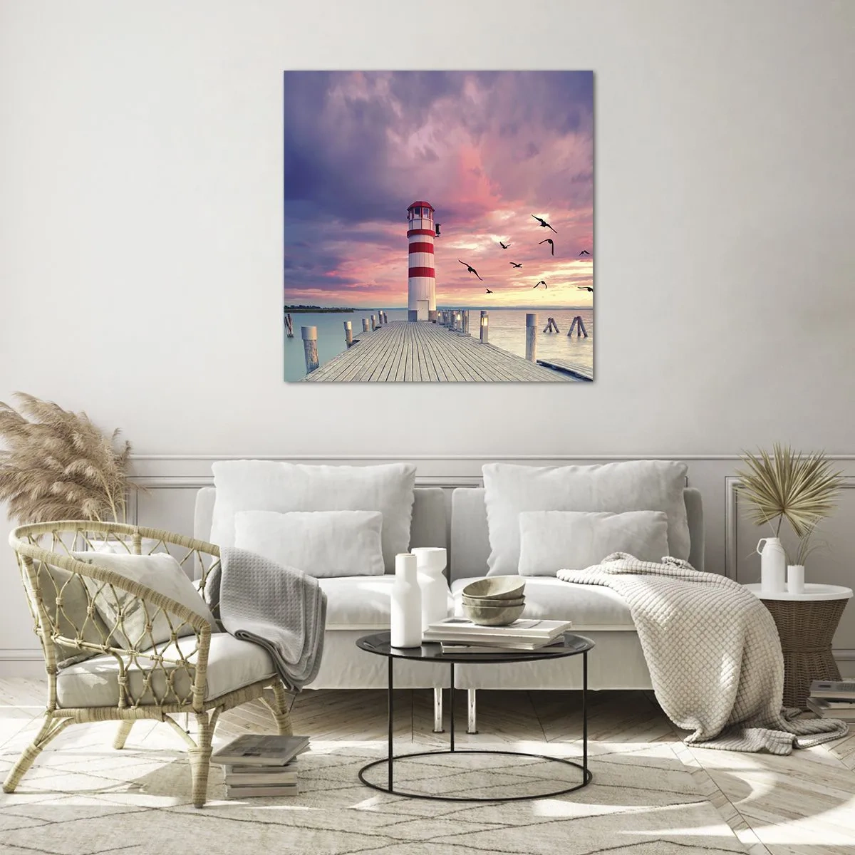 Obraz na skle - Čas ísť do prístavu - 70x70 cm