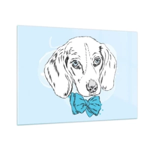 Obraz na skle - Psia elegancia - 100x70 cm
