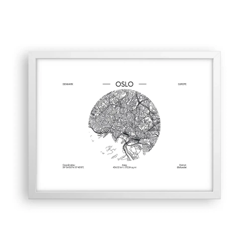Plagát v bielom ráme - Anatómia Osla - 40x30 cm