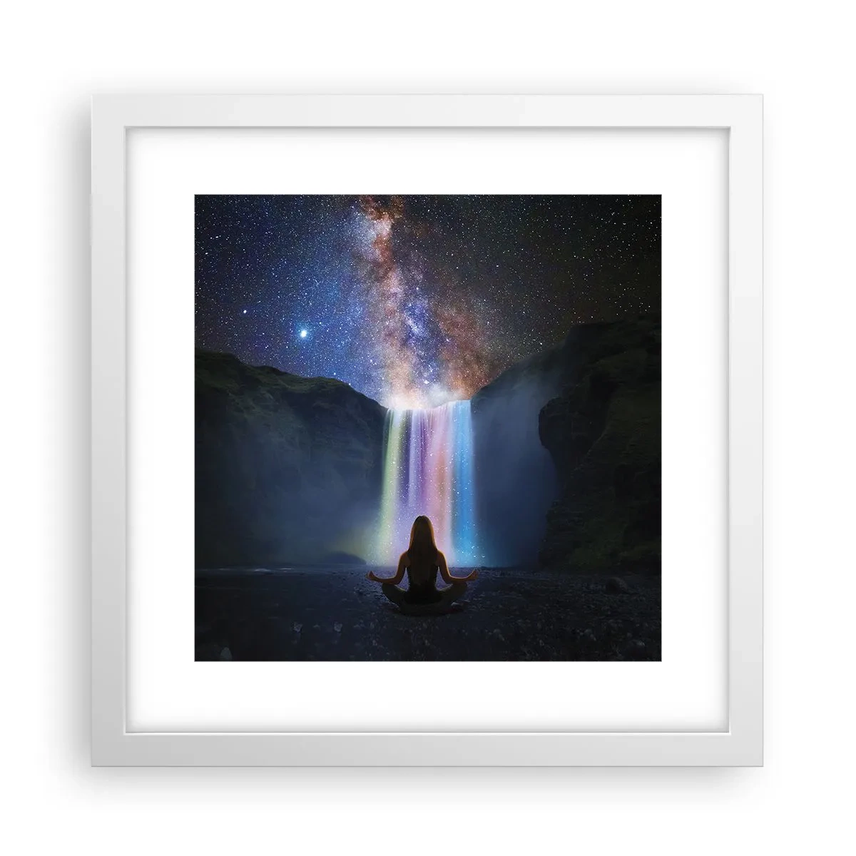 Plagát v bielom ráme - Absolútna harmónia - 30x30 cm