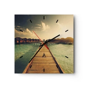 Nástenné hodiny - Vrelé pozvanie - 40x40 cm