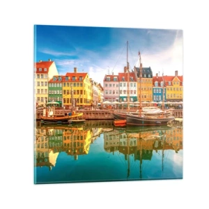 Obraz na skle - Pri vode hladkej ako zrkadlo - 70x70 cm