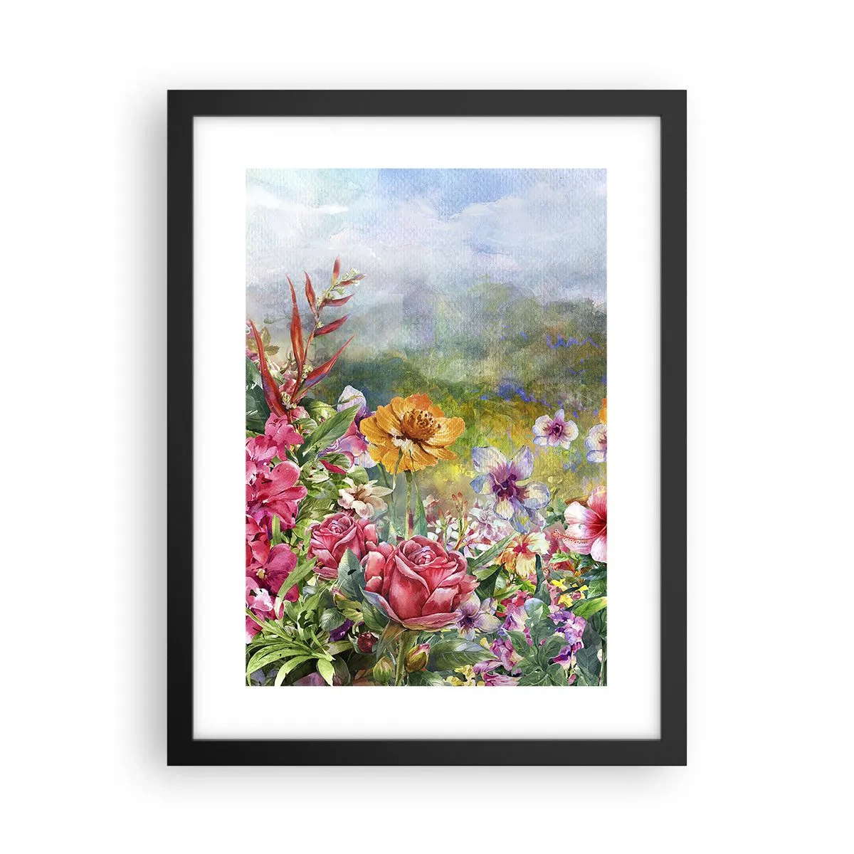 Plagát v čiernom ráme - Záhrada, ktorá sa zbláznila - 30x40 cm