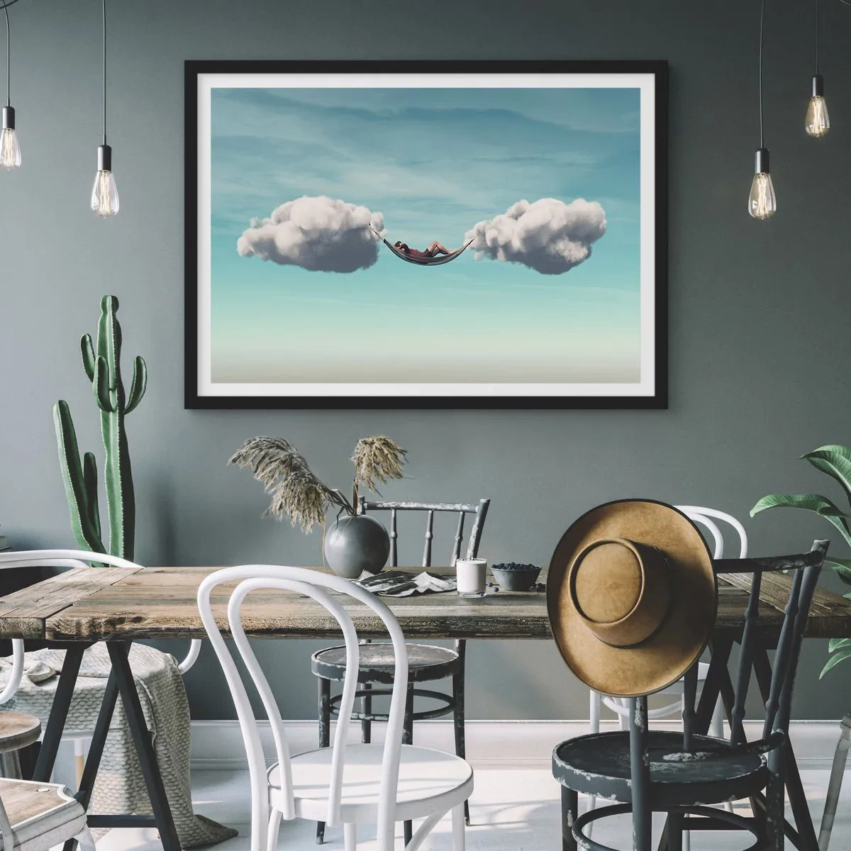 Plagát v čiernom ráme - Blaženosť okamihu - 70x50 cm