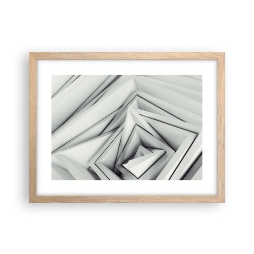 Plagát v ráme zo svetlého duba - Symfónia ostrých uhlov - 40x30 cm
