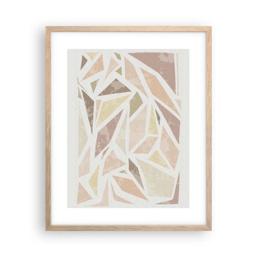 Plagát v ráme zo svetlého duba - Kompozícia: vitráž - 40x50 cm