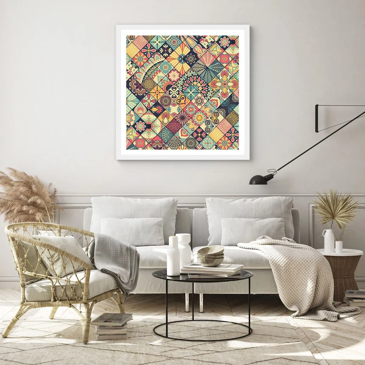 Plagát v bielom ráme - Marocká vízia - 50x50 cm