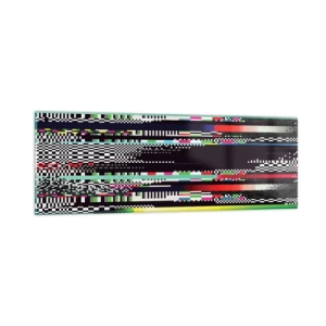 Obraz na skle - Kontrolný obraz skutočnosti - 90x30 cm