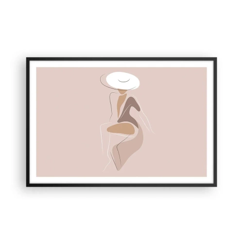 Plagát v čiernom ráme - Ako vyzerá pravá dáma? - 91x61 cm