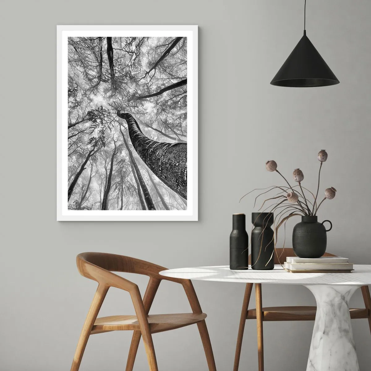 Plagát v bielom ráme - Závod ku svetlu - 50x70 cm