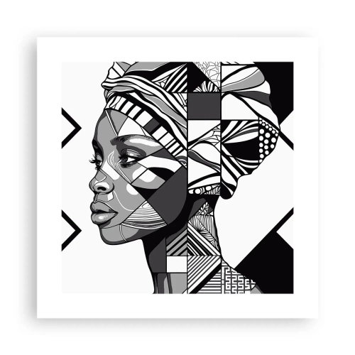 Plagát - Etnický portrét - 40x40 cm