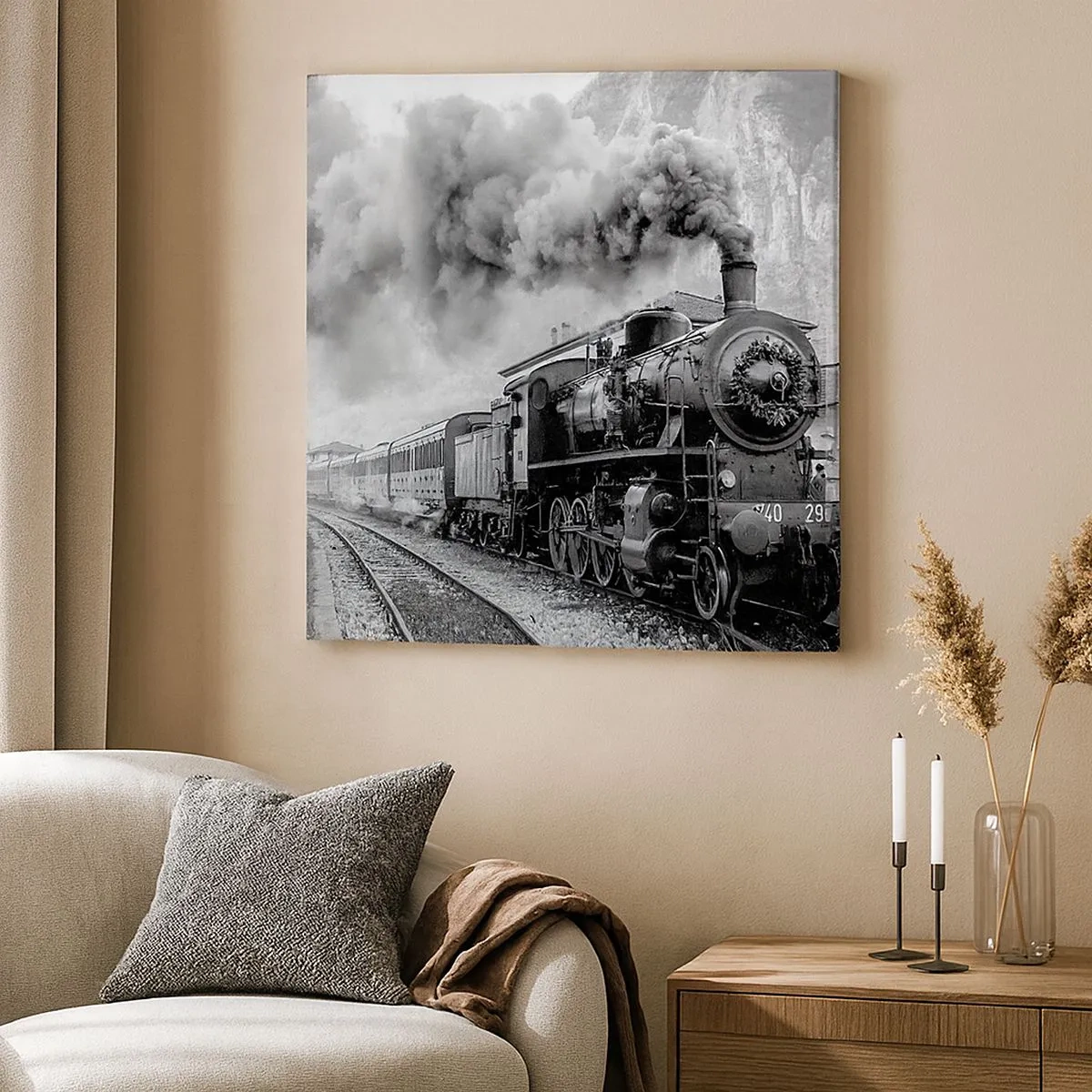 Obraz na plátne - Stojí na stanici… - 30x30 cm