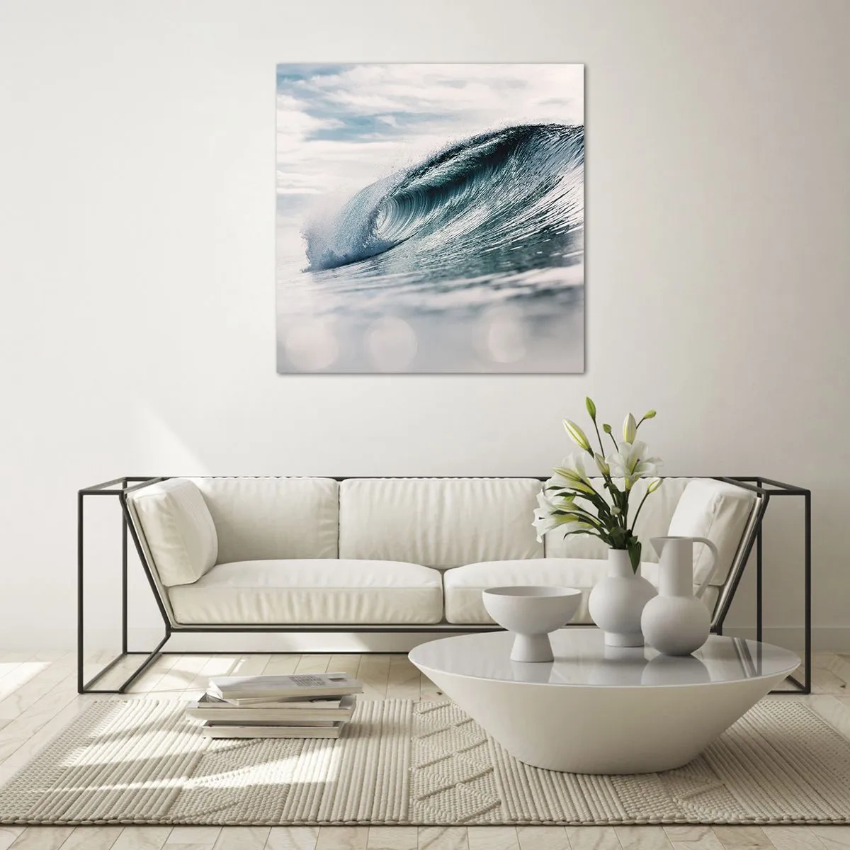 Obraz na skle - Vodná špička - 40x40 cm