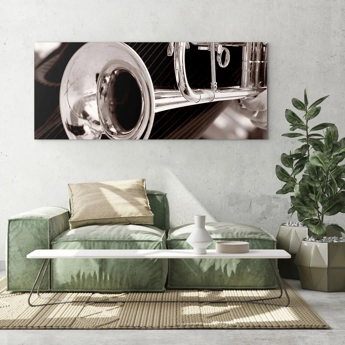 Obraz na skle - Hudobné cestovanie do 30. rokov - 100x40 cm