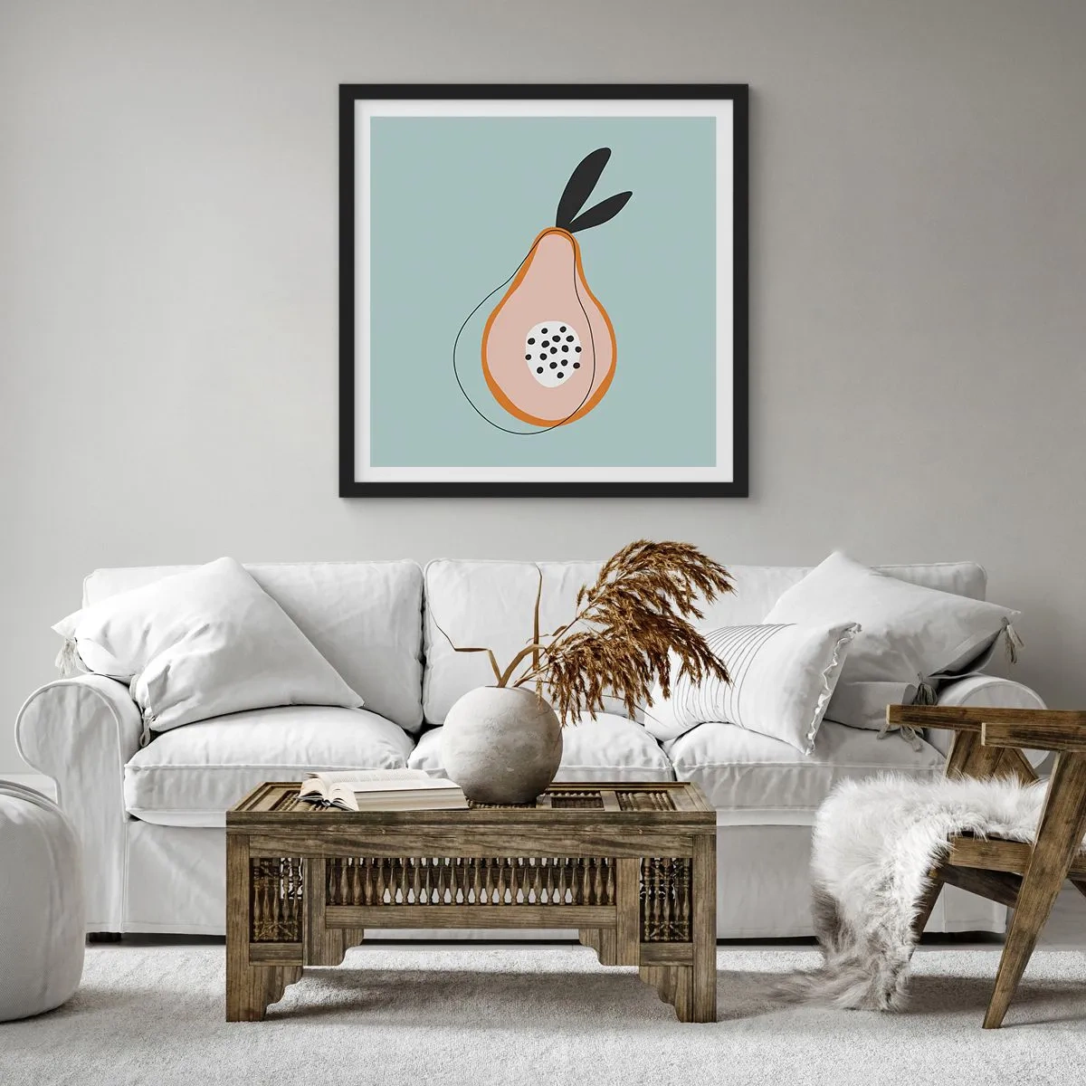 Plagát v čiernom ráme - Prenikanie do podstaty vecí - 50x50 cm